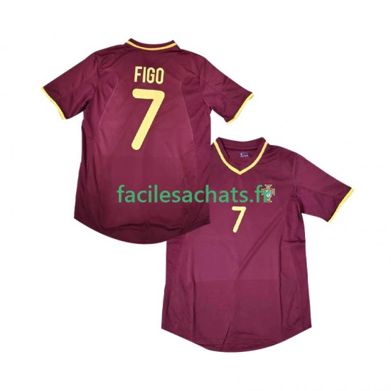 Maillot Portugal Figo 7 Retro 2000 Domicile Homme MC