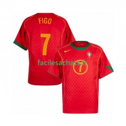 Maillot Portugal Figo 7 Retro 2004 Domicile Homme MC