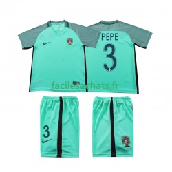 Maillot Portugal PEPE 3 Retro 2016 Extérieur Enfant MC