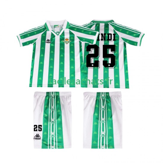 Maillot Real Betis FINIDI 25 Retro 1996 1997 Domicile Enfant MC