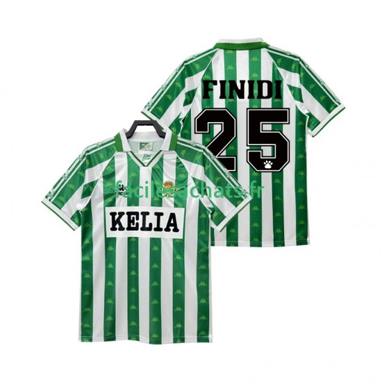 Maillot Real Betis FINIDI 25 Retro 1995 1996 Domicile Homme MC