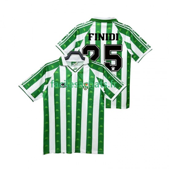 Maillot Real Betis FINIDI 25 Retro 1996 1997 Domicile Homme MC