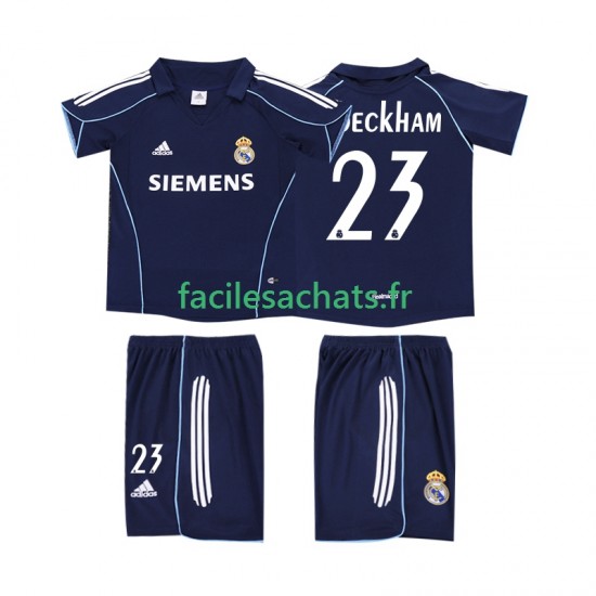 Maillot Real Madrid BECKHAM 23 Retro 2005 2006 Extérieur Enfant MC