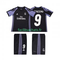 Maillot Real Madrid BENZEMA 9 Retro 2016 2017 3ème Enfant MC