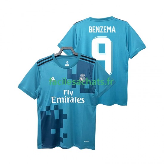 Maillot Real Madrid BENZEMA 9 Retro 2017 2018 3ème Homme MC