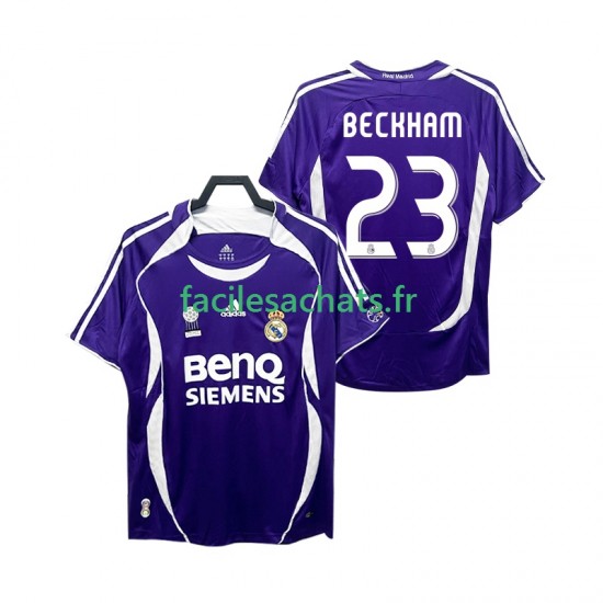 Maillot Real Madrid Beckham 23 Retro 2006 2007 Extérieur Homme MC