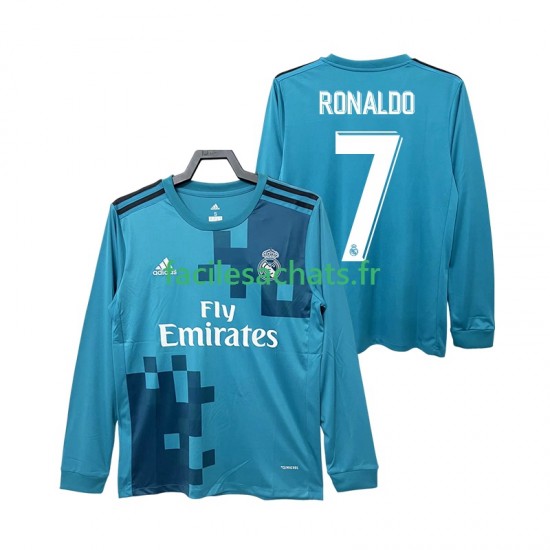 Maillot Real Madrid CRISTIANO RONALDO 7 Retro 2017 2018 3ème Homme ML