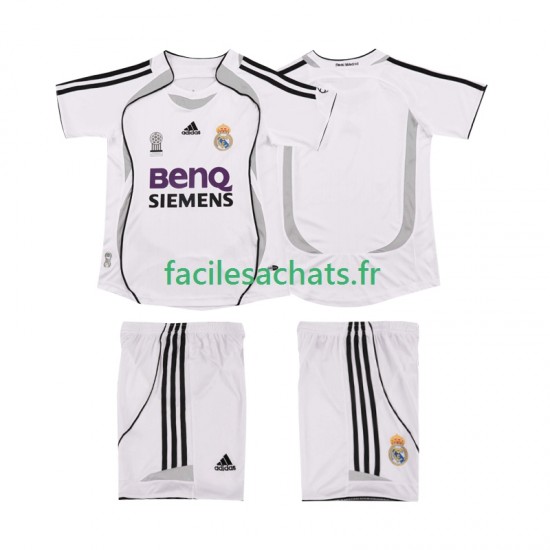 Maillot Real Madrid Retro 2006 2007 Domicile Enfant MC