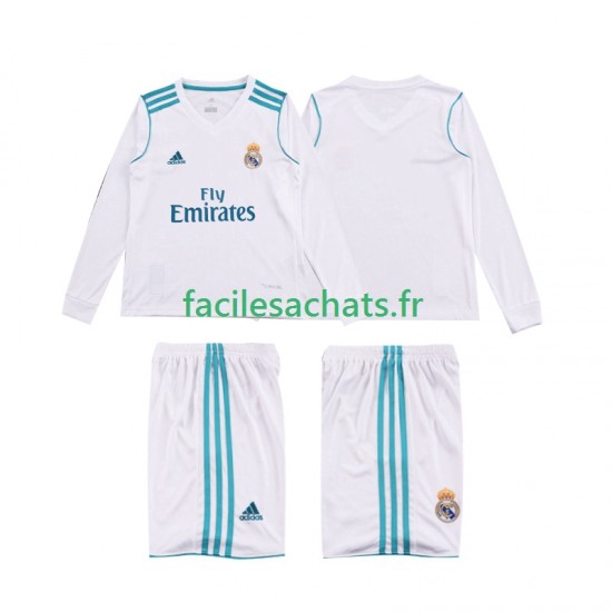 Maillot Real Madrid Retro 2017 2018 Domicile Enfant ML