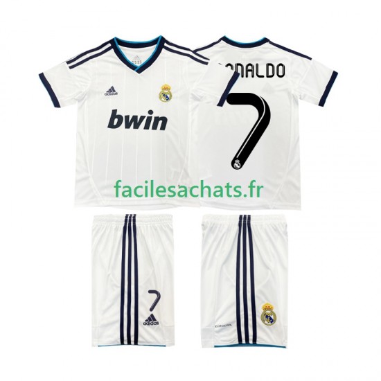 Maillot Real Madrid Cristiano Ronaldo 7 Retro 2012 2013 Domicile Enfant MC