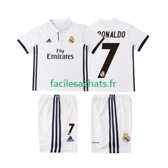 Maillot Real Madrid Cristiano Ronaldo 7 Retro 2016 2017 Domicile Enfant MC