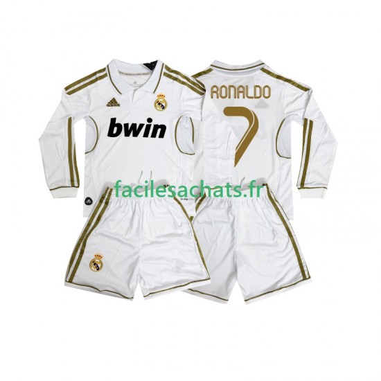 Maillot Real Madrid Cristiano Ronaldo 7 Retro 2011 2012 Domicile Enfant ML