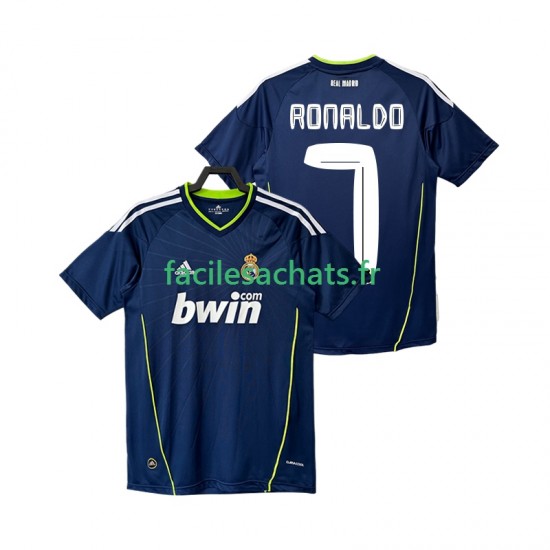 Maillot Real Madrid Cristiano Ronaldo 7 Retro 2010 2011 Extérieur Homme MC
