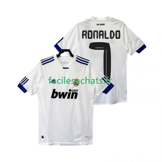 Maillot Real Madrid Cristiano Ronaldo 7 Retro 2010 2011 Domicile Homme MC