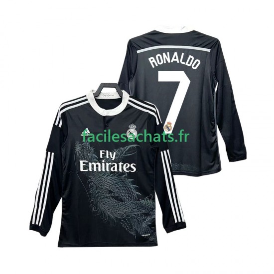 Maillot Real Madrid Cristiano Ronaldo 7 Retro 2014 2015 3ème Homme ML