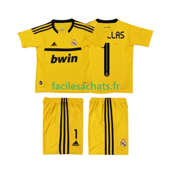 Maillot Real Madrid CASILLAS 1 Retro 2011 2012 Gardien Domicile Enfant MC