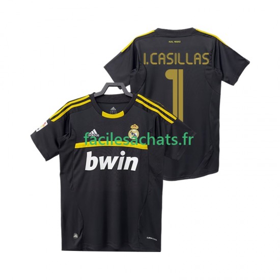 Maillot Real Madrid I.CASILLAS 1 Retro 2011 2012 Gardien Extérieur Homme MC