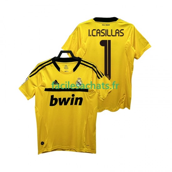 Maillot Real Madrid I.CASILLAS 1 Retro 2011 2012 Gardien Domicile Homme MC
