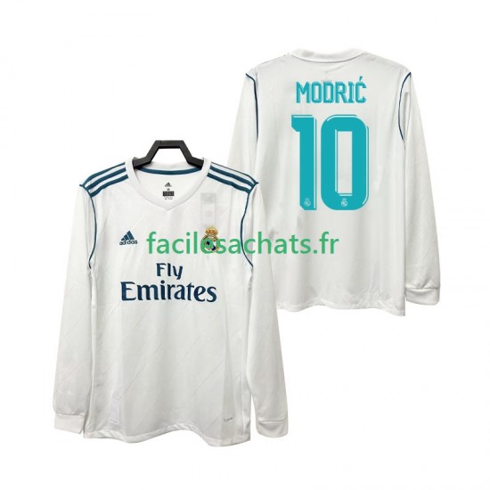 Maillot Real Madrid MODRIC 10 Retro 2017 2018 Domicile Homme ML