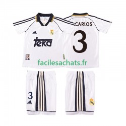 Maillot Real Madrid R CARLOS 3 Retro 1998 2000 Domicile Enfant MC