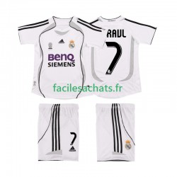 Maillot Real Madrid RAUL 7 Retro 2006 2007 Domicile Enfant MC