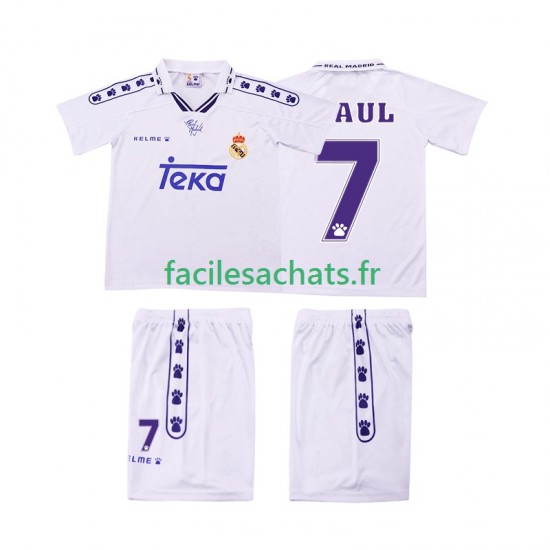 Maillot Real Madrid RAUL 7 Retro 1994 1996 Domicile Enfant MC