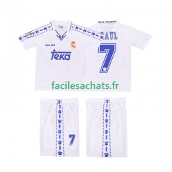 Maillot Real Madrid RAUL 7 Retro 1996 1997 Domicile Enfant MC