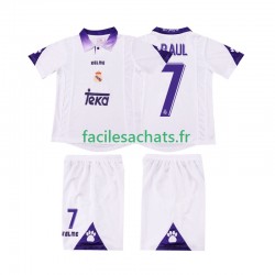 Maillot Real Madrid RAUL 7 Retro 1997 1998 Domicile Enfant MC