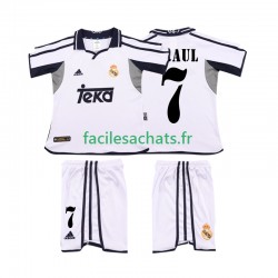 Maillot Real Madrid RAUL 7 Retro 2001 2002 Domicile Enfant MC