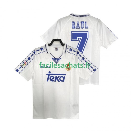 Maillot Real Madrid RAUL 7 Retro 1996 1997 Domicile Homme MC
