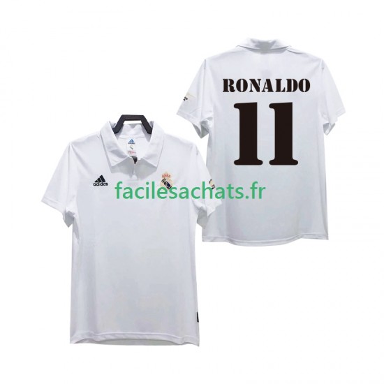 Maillot Real Madrid RONALDO 11 Retro 2002 2003 Domicile Homme MC