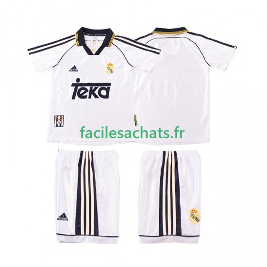 Maillot Real Madrid Retro 1998 2000 Domicile Enfant MC