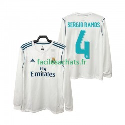 Maillot Real Madrid SERGIO RAMOS 4 Retro 2017 2018 Domicile Homme ML