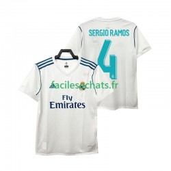 Maillot Real Madrid SERGIO RAMOS 4 Retro 2017 2018 Domicile Homme MC