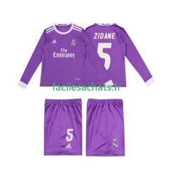 Maillot Real Madrid ZIDANE 5 Retro 2016 Extérieur Enfant ML