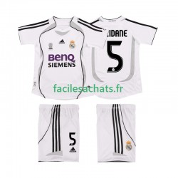 Maillot Real Madrid ZIDANE 5 Retro 2006 2007 Domicile Enfant MC