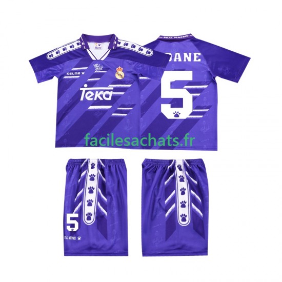 Maillot Real Madrid ZIDANE 5 Retro 1994 1996 Extérieur Enfant MC