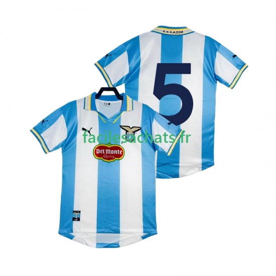 Maillot SS Lazio 5 Retro 1999 2000 Domicile Homme MC