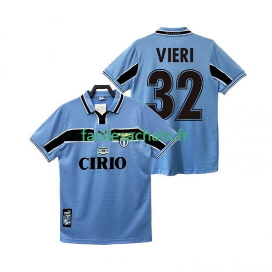 Maillot SS Lazio VIERI 32 Retro 1998 1999 Domicile Homme MC