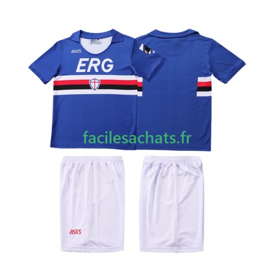 Maillot Sampdoria Retro 1990 1991 Domicile Enfant MC