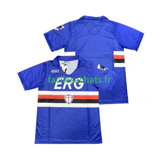 Maillot Sampdoria Retro 1990 1991 Domicile Homme MC