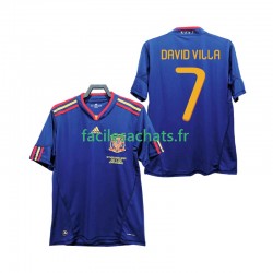 Maillot Espagne DAVID VILLA 7 Retro 2010 Extérieur Homme MC