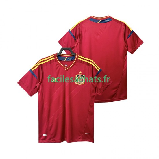 Maillot Espagne Retro 2012 Domicile Homme MC