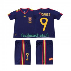 Maillot Espagne TORRES 9 Retro 2010 Extérieur Enfant MC