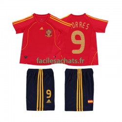 Maillot Espagne TORRES 9 Retro 2008 Domicile Enfant MC