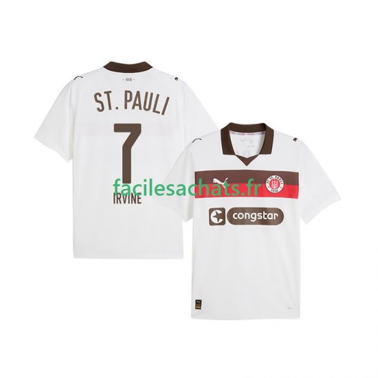 Maillot St. Pauli Jackson Irvine 7 2025-2026 Extérieur Homme MC