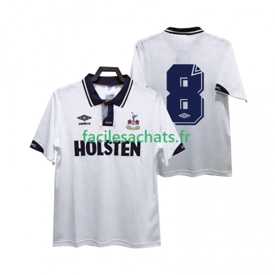 Maillot Tottenham Hotspur 8 Retro 1991 1993 Domicile Homme MC