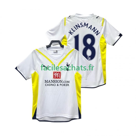 Maillot Tottenham Hotspur KLINSMANN 18 Retro 2009 2010 Domicile Homme MC