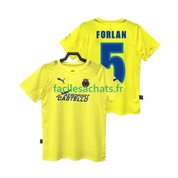 Maillot Villarreal CF FORLAN 5 Retro 2005 2006 Domicile Homme MC