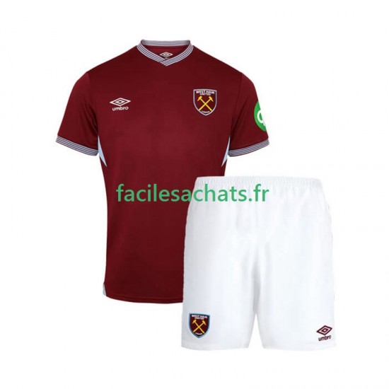 Maillot West Ham United 2025-2026 Domicile Enfant MC